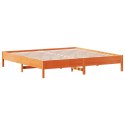 VidaXL Rama łóżka, woskowy brąz, 180x200 cm, lite drewno sosnowe