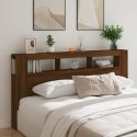 Wezgłowie łóżka z LED, brązowy dąb, 200x18,5x103,5 cm Lumarko!