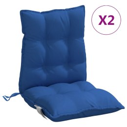 Poduszki na krzesła z niskim oparciem, 2 szt., błękit królewski Lumarko!