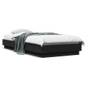 Rama łóżka, czarna, 100x200 cm, materiał drewnopochodny Lumarko!