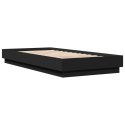 Rama łóżka, czarna, 100x200 cm, materiał drewnopochodny Lumarko!