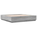 VidaXL Rama łóżka, szary dąb sonoma, 180x200cm materiał drewnopochodny
