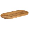 Blat stołu, 100x50x2,5 cm, owalny, lite drewno mango Lumarko!