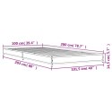 VidaXL Rama łóżka, brązowy dąb, 100x200 cm, materiał drewnopochodny