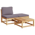VidaXL 4-cz. zestaw wypoczynkowy do ogrodu, poduszki, drewno akacjowe