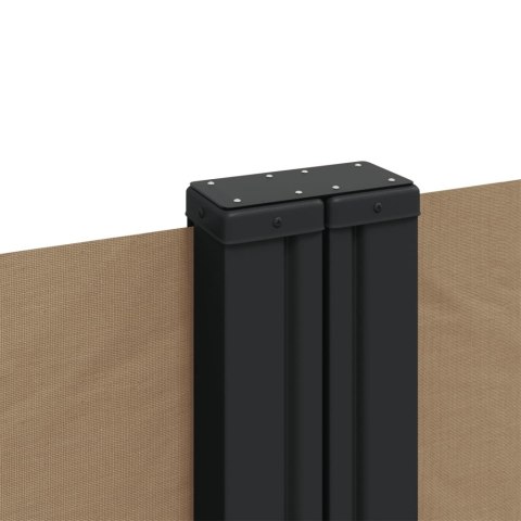 VidaXL Zwijana markiza boczna, taupe, 120x600 cm