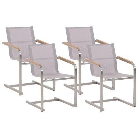Zestaw 4 krzeseł ogrodowych beżowy COSOLETO