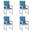 VidaXL Poduszki na krzesła z niskim oparciem, 4 szt., niebieski melanż