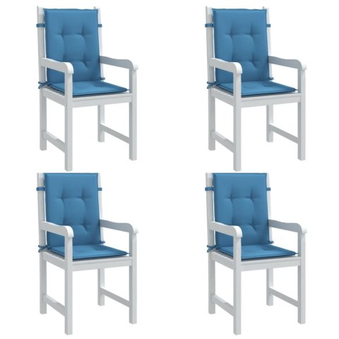Poduszki na krzesła z niskim oparciem, 4 szt., niebieski melanż Lumarko!