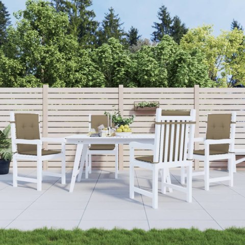 VidaXL Poduszki na krzesła z niskim oparciem, 4 szt., taupe melanż