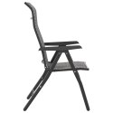VidaXL Składane krzesła ogrodowe, 8 szt., szare, polirattan
