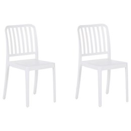Zestaw 2 krzeseł ogrodowych biały SERSALE