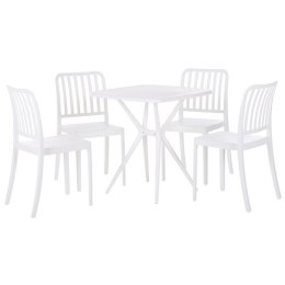 Zestaw ogrodowy stół i 4 krzesła biały SERSALE