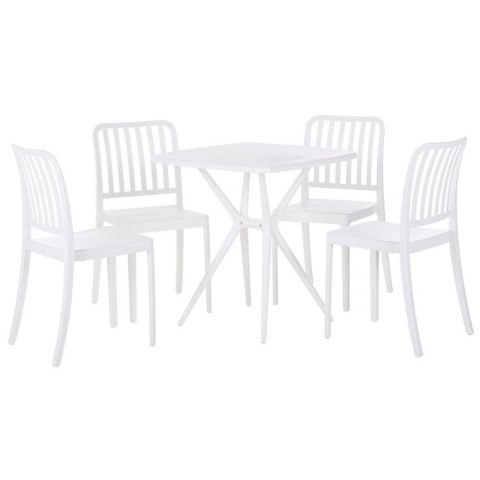 Zestaw ogrodowy stół i 4 krzesła biały SERSALE Lumarko!