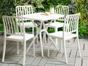 Zestaw ogrodowy stół i 4 krzesła biały SERSALE