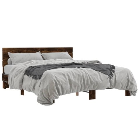 Rama łóżka, przydymiony dąb, 160x200 cm Lumarko!