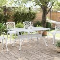 Stół ogrodowy, biały, 150x90x72 cm, odlewane aluminium Lumarko!