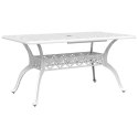 Stół ogrodowy, biały, 150x90x72 cm, odlewane aluminium Lumarko!