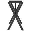 VidaXL Nogi do stołu, w kształcie litery X 80x40x73 cm, żeliwo
