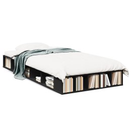 VidaXL Rama łóżka, czarna, 100x200 cm, materiał drewnopochodny