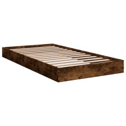 VidaXL Rama łóżka, przydymiony dąb, 100x200cm, materiał drewnopochodny