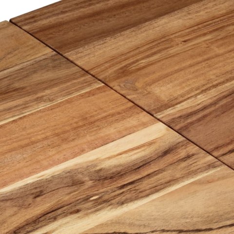 VidaXL Stolik konsolowy, srebrny, stal nierdzewna i drewno akacjowe