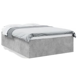 VidaXL Rama łóżka, szarość betonu, 135x190 cm, materiał drewnopochodny