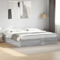 VidaXL Rama łóżka, szary dąb sonoma, 180x200cm materiał drewnopochodny