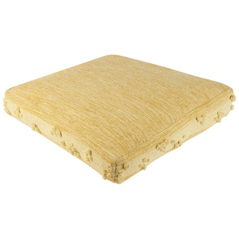 Poduszka podłogowa bawełniana 60 x 60 x 12 cm żółta CLONE
