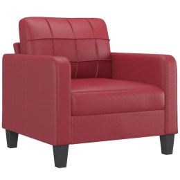 Fotel, winna czerwień, 60 cm, obity sztuczną skórą Lumarko!