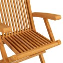 Krzesła ogrodowe, jasnozielone poduszki, 3 szt., drewno tekowe Lumarko!