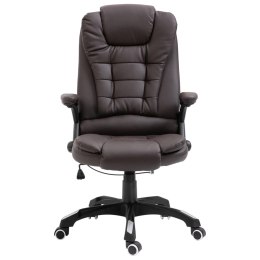 Krzesło biurowe, brązowe, sztuczna skóra Lumarko!