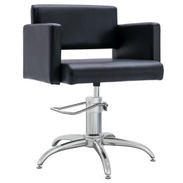 Krzesło do salonu fryzjerskiego, czarne, obite sztuczną skórą Lumarko!