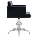Krzesło do salonu fryzjerskiego, czarne, obite sztuczną skórą Lumarko!