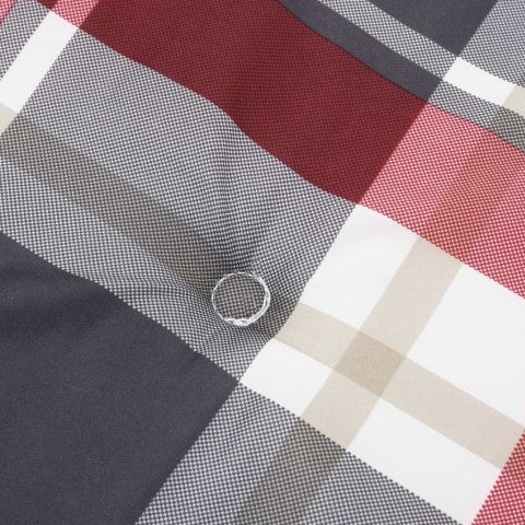 VidaXL Poduszki na krzesła ogrodowe 6 szt., czerwona krata 100x50x3 cm