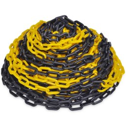 Plastikowy łańcuch ostrzegawczy, 30 m, żółto-czarny Lumarko!