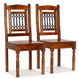 Krzesła stołowe, 2 szt., drewno w miodowym kolorze, klasyczne Lumarko!