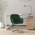 Obrotowe krzesło biurowe, ciemnozielone, tapicerowane tkaniną Lumarko!