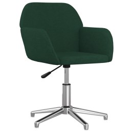 Obrotowe krzesło biurowe, ciemnozielone, tapicerowane tkaniną Lumarko!