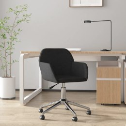 Obrotowe krzesło biurowe, czarne, obite tkaniną Lumarko!