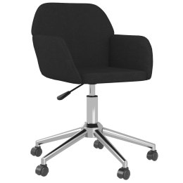 Obrotowe krzesło biurowe, czarne, obite tkaniną Lumarko!