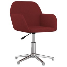 Obrotowe krzesło biurowe, winna czerwień, obite tkaniną Lumarko!