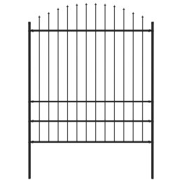 Panel ogrodzeniowy z grotami, stal, (1,75-2) x 1,7 m, czarny Lumarko!