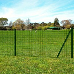 VidaXL Euro ogrodzenie, stalowe, 25 x 1,5 m, zielone