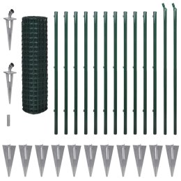 VidaXL Euro ogrodzenie, stalowe, 25 x 1,5 m, zielone