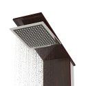 VidaXL Panel prysznicowy, szklany, brązowy
