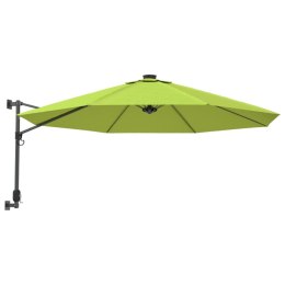 Ścienny parasol ogrodowy z LED, zielony, 290 cm Lumarko!