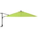 Ścienny parasol ogrodowy z LED, zielony, 290 cm Lumarko!