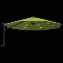 Ścienny parasol ogrodowy z LED, zielony, 290 cm Lumarko!