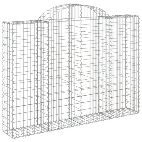 Kosze gabionowe, 7 szt, 200x30x140/160 cm, galwanizowane żelazo Lumarko!